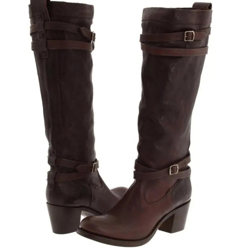 Frye Jane strappy boots